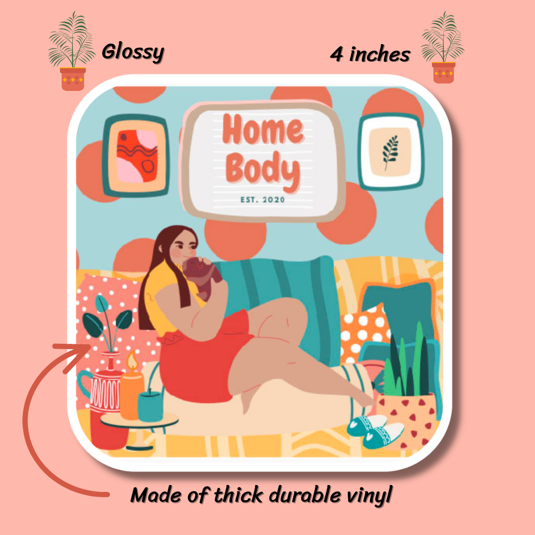 Home Body Est 2020 Guinea Pig Glossy Vinyl Sticker