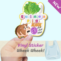 Thumbnail for Guinea Pig Alarm Plastic Bag | Glossy Vinyl Sticker